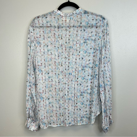Cloth & Stone Multicolor Button Up Shirt Cotton Womens L Boho Preppy Art Soft - Picture 8 of 10